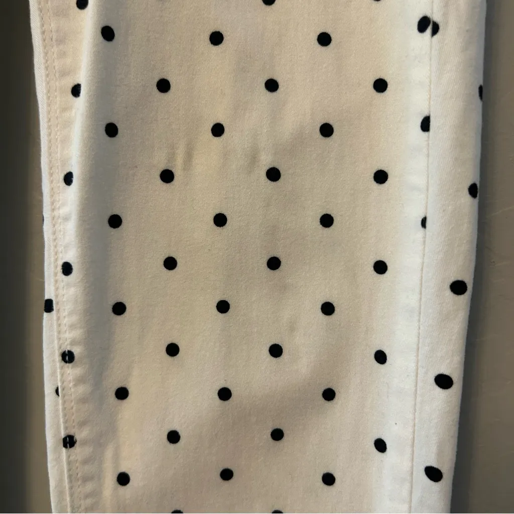 ⭐️Denim Blvd white and black polka dot skinny stretchy jeans size 9 - Image 8