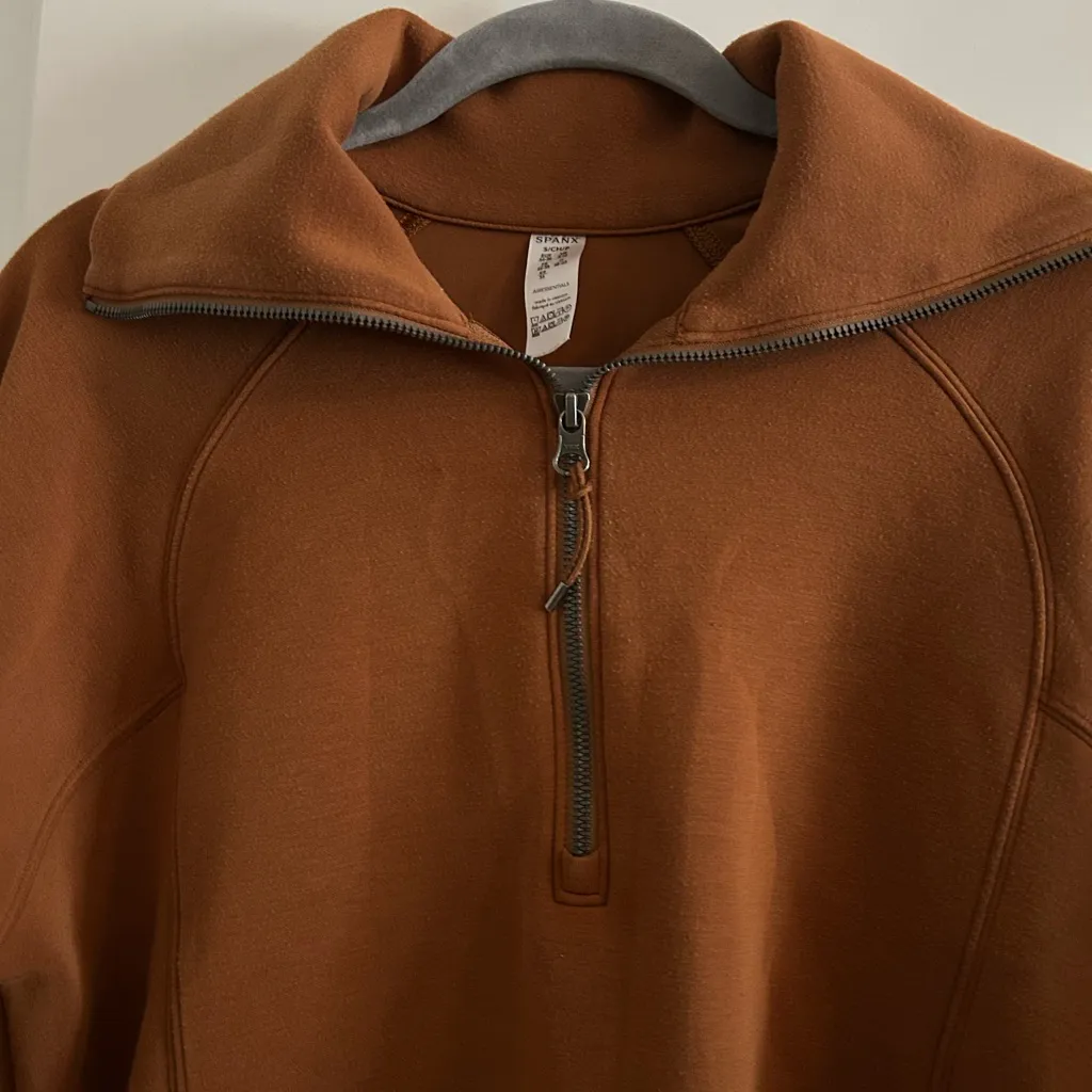 SPANX Airessentials Tan Zip-Up Sweater - Image 3