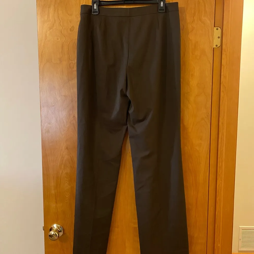 Lafayette 148 NY New York Menswear Trouser Career Pants Wool Blend Brown 10 - Image 9