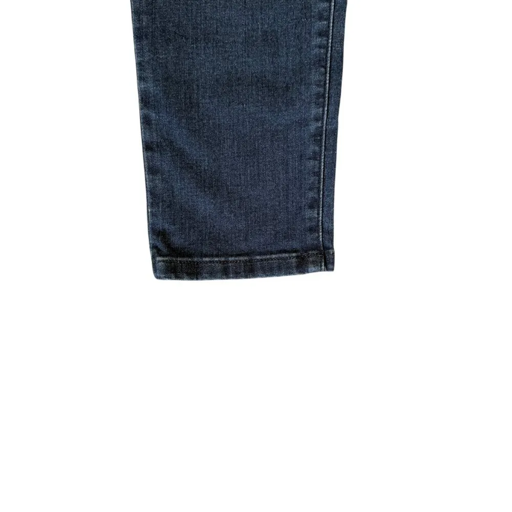 Michael Kors dark wash blue denim stretchy skinny five pocket jeans size 6 - Image 7