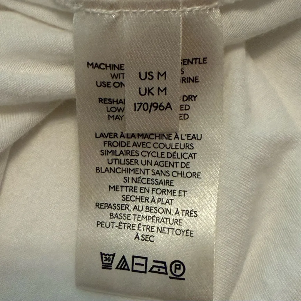 Maeve x Anthropologie Ivory White Catie Ruffle-Sleeved Tee Size Medium - Image 11