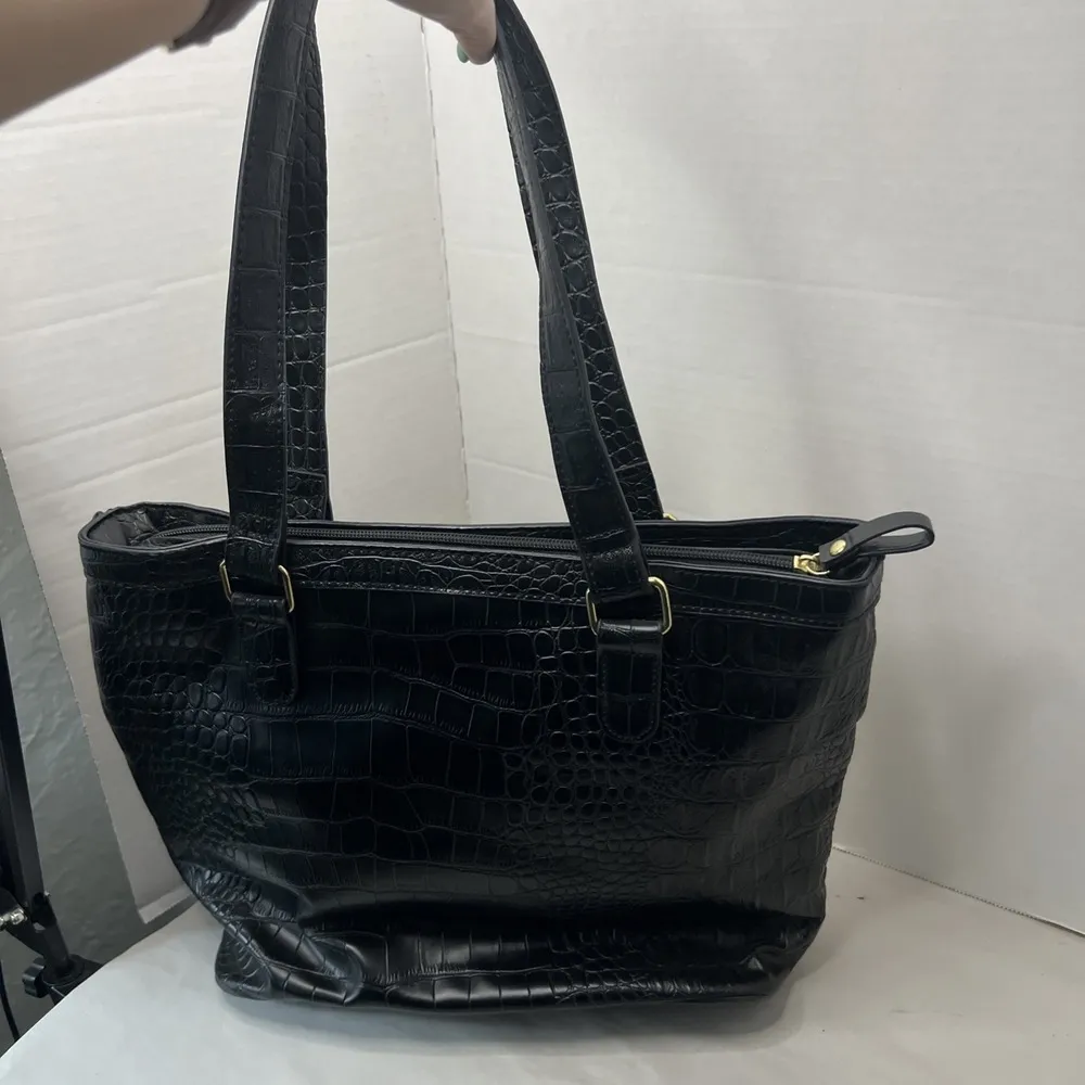 Vintage GAL Black And Cream Shoulder Purse w Tassels - Image 2