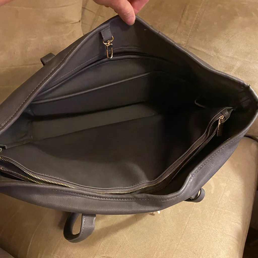 Platinum Avenue Laptop Tote Bag | Work Shoulder Bag | 15” Computer Case Gray - Image 5