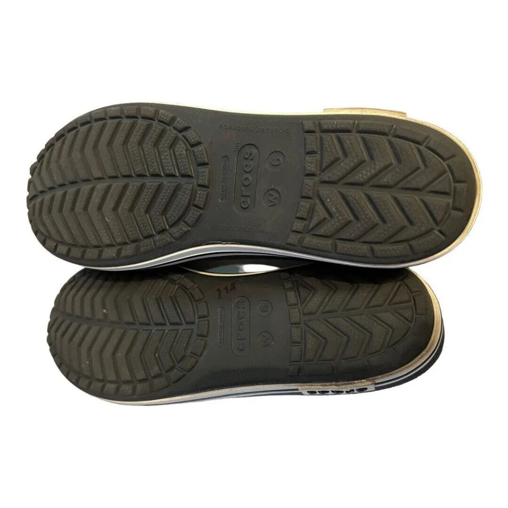 Crocs Ballet Flats Womens 6 Black Rhinestone‎ Slip On Casual Shoes Comfort - Image 8