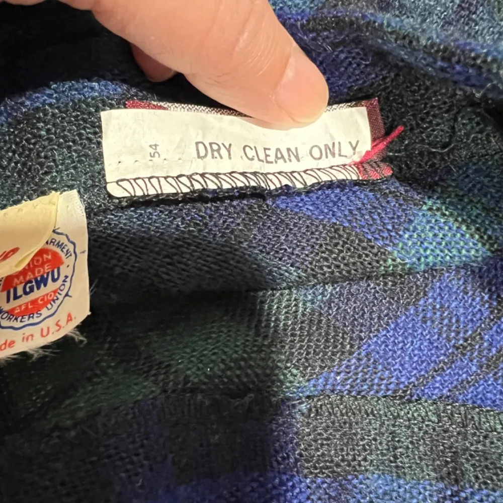 Vintage Union Women's Plaid long skirt size 7/8 Blue - Image 5