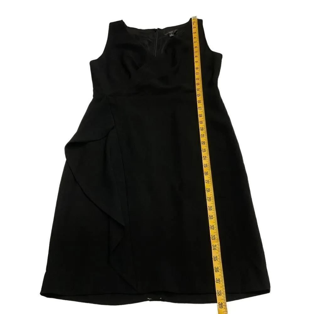 J. CREW 365 Side‎ Sash Sheath Dress V-Neck Sleeveless Crepe Black Size 10 NEW - Image 14