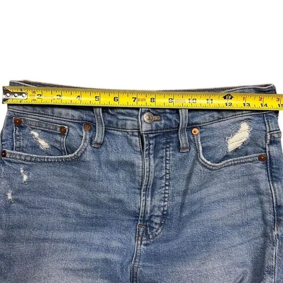 Madewell Women's‎ Perfect Vintage Jean Size 26 Blue Distressed Denim High Rise - Image 11