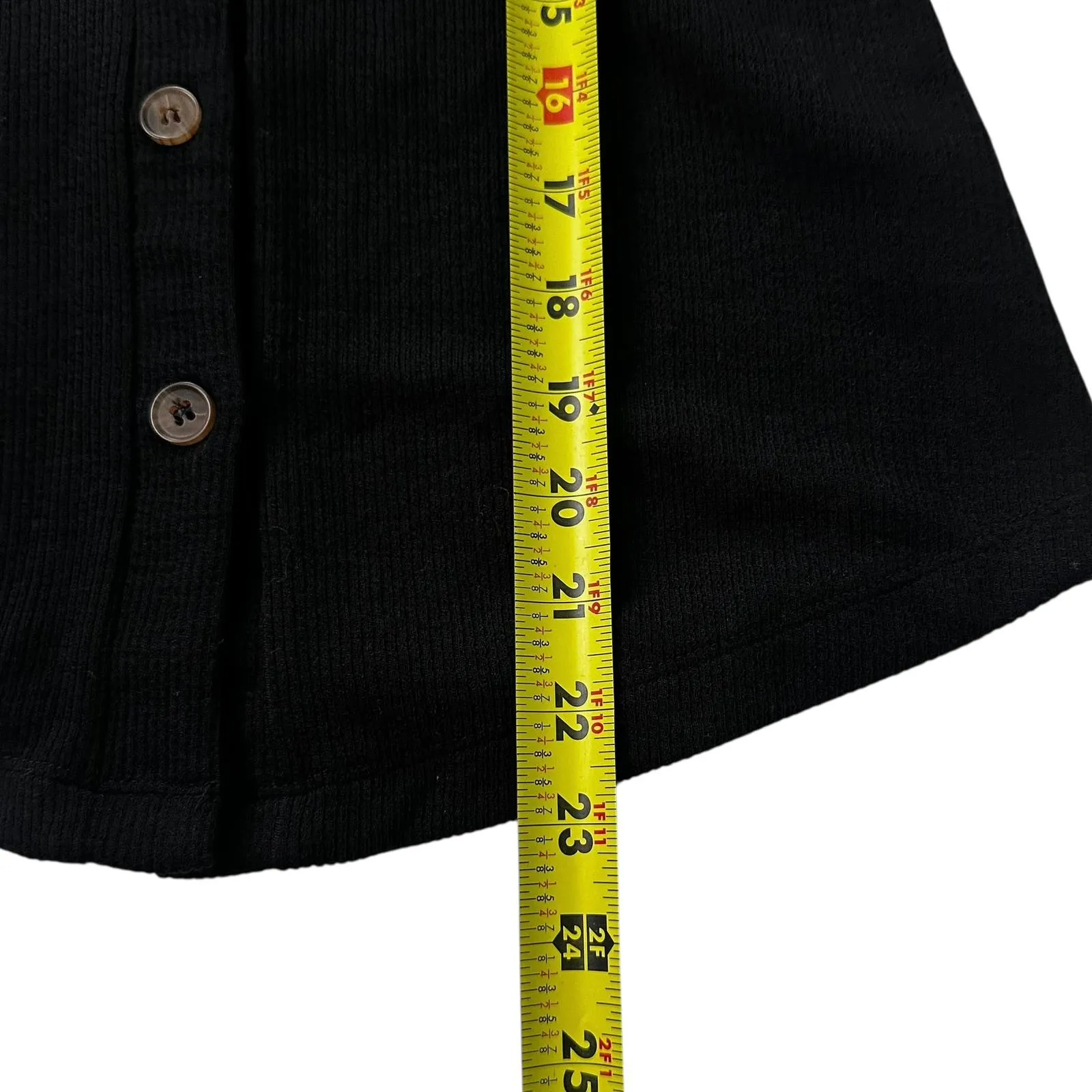 Fashion On Earth Black Ribbed V-neck Cardigan Women's Top Size Small NWT 72-29-2 - Image 5