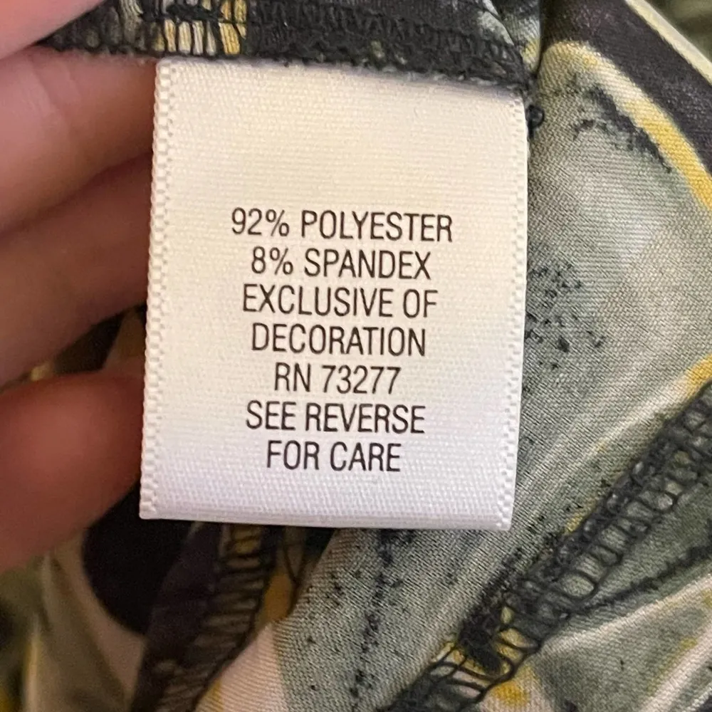 Simply Vera Vera Wang Green Swirl Sleeveless Dress Size L - Image 4