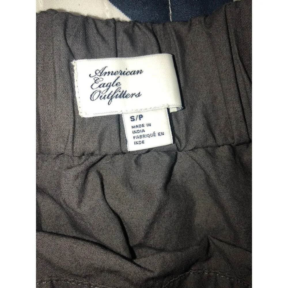 American Eagle Gray Tribal Embroidered Skirt Small - Image 4