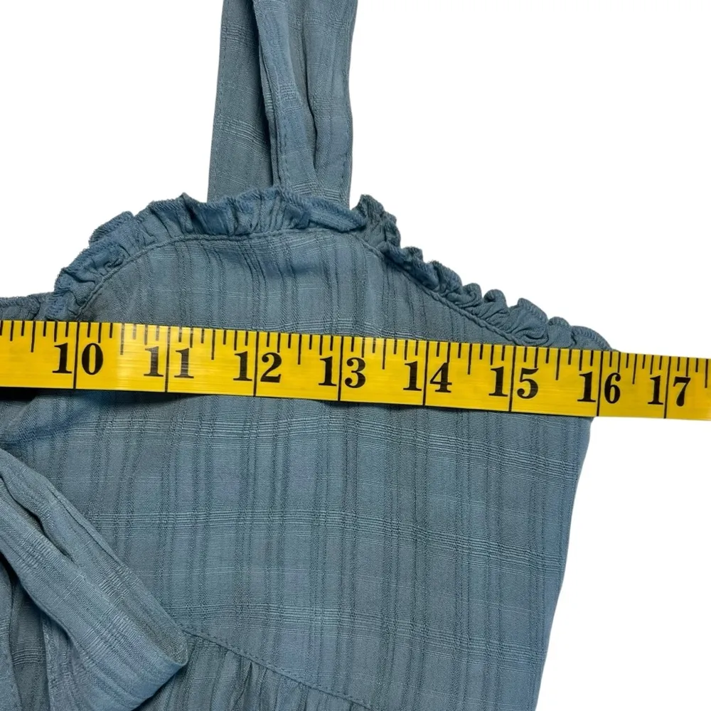 American Eagle Y2K Tie Front Babydoll Cami Top Size M Blue Casual Coachella - Image 3