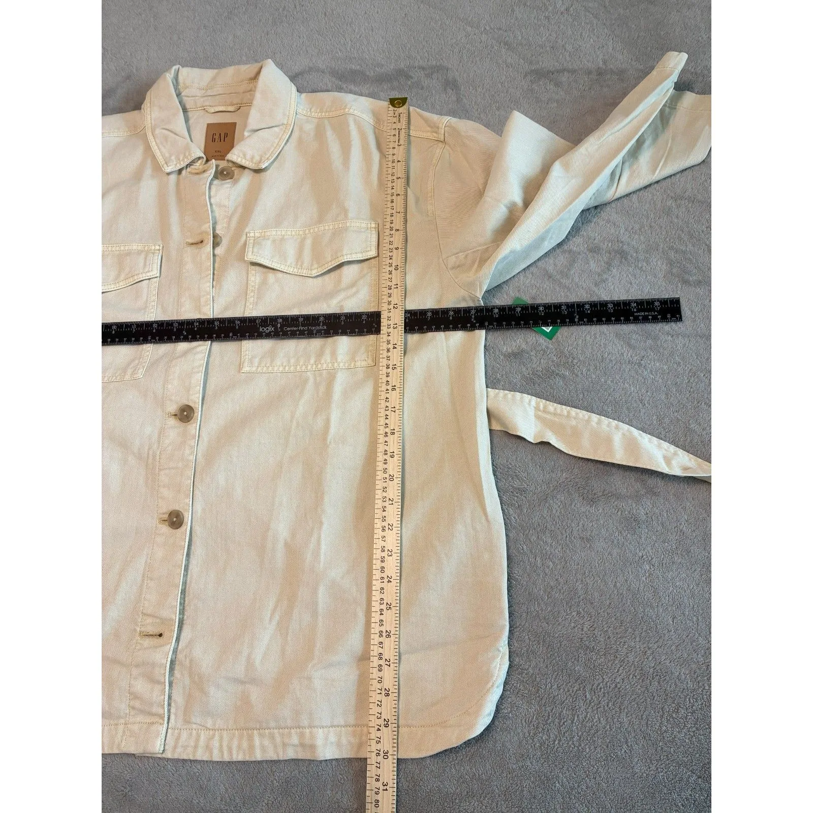 Gap NWT Belted Utility Chino Button Down Jacket Women's XXL Shacket - Image 8