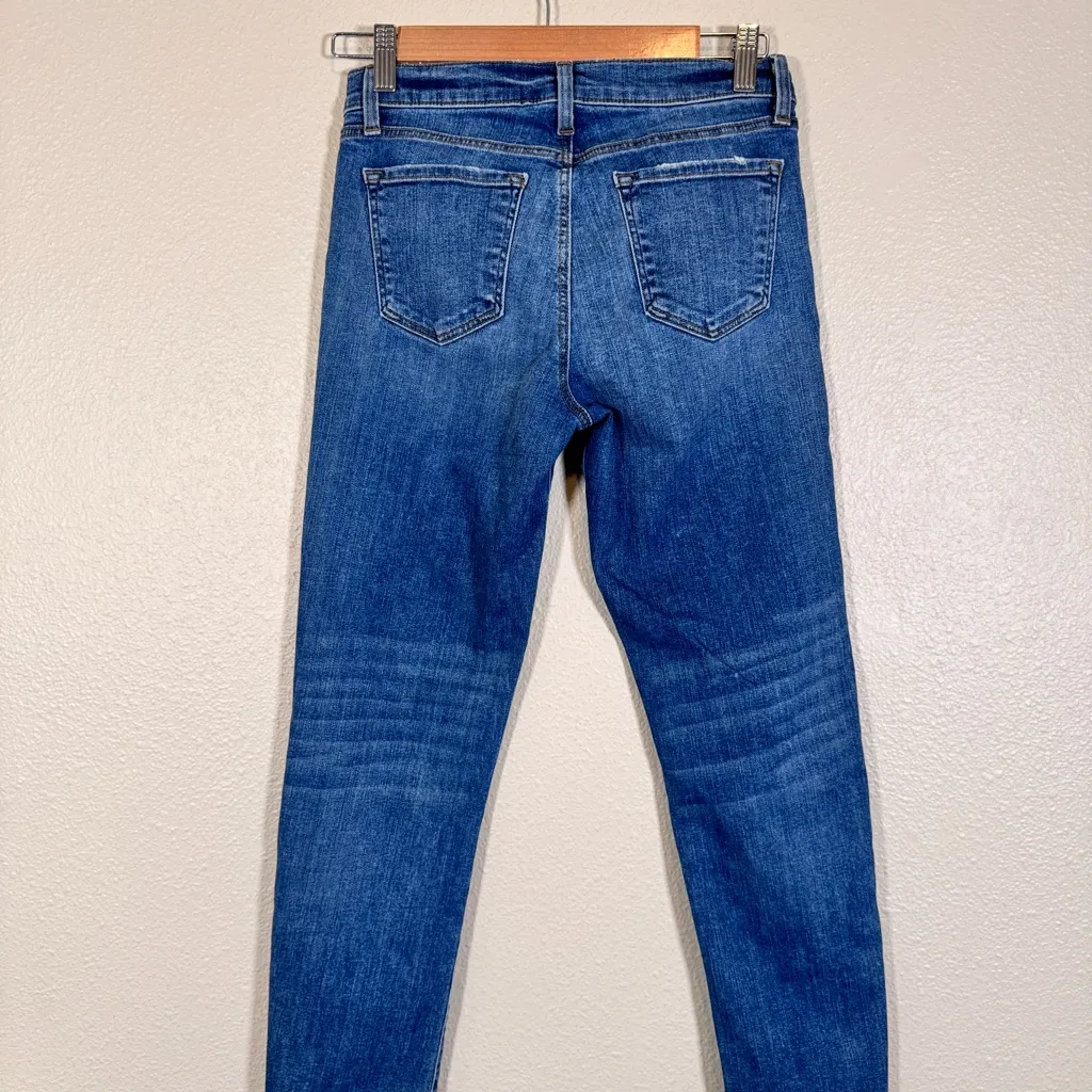 J Brand Blue Mid Rise Skinny Jeans Womens 27 Kick Boot Denim Fall Casual - Image 8