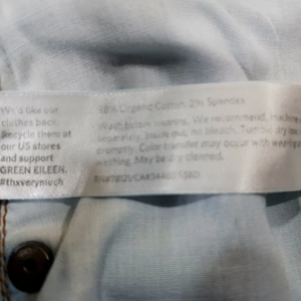 J1033 GUC $178 Eileen Fisher 98% Organic Cotton Jeans sz 12 - Image 7