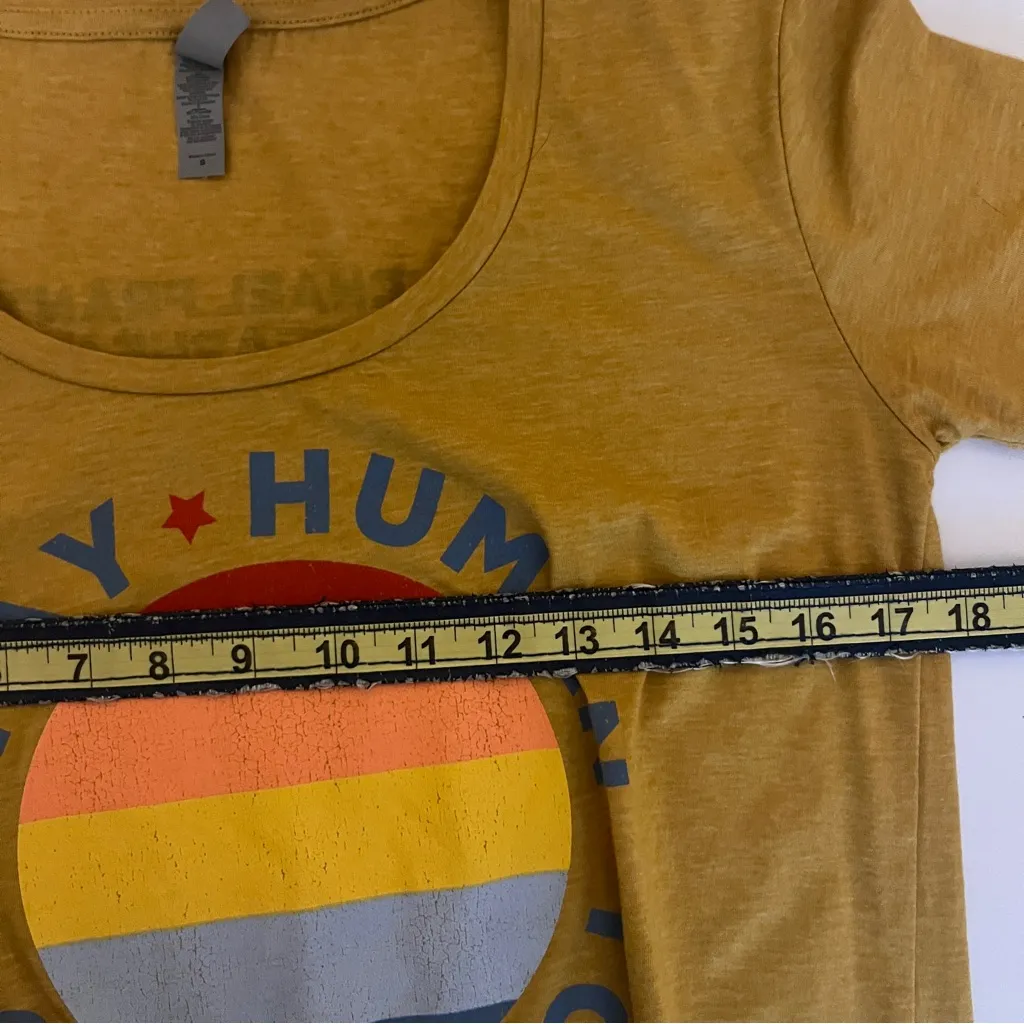 Michael Franti Stay Human Tour 2019 Mustard Yellow T - Image 6