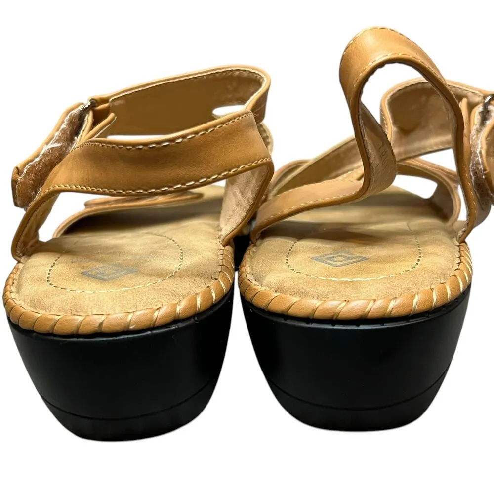 Dream Pairs Truesoft Sandals 11 Tan Low Wedge Adjustable Straps Comfort Shoes - Image 6