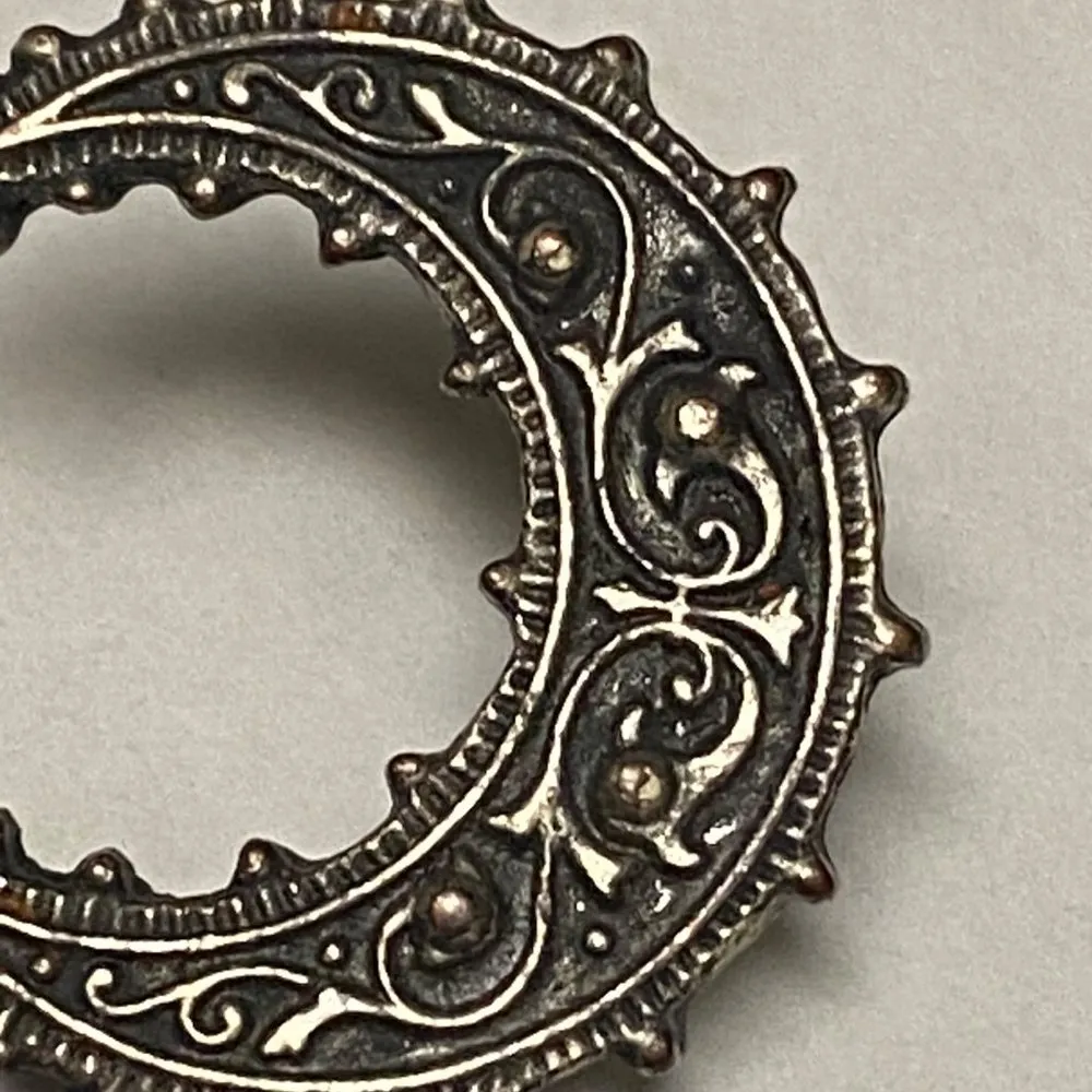 Legends Crescent Moon Shape Silver Tone Metal Pierced Post Earrings with Dangles - Image 8