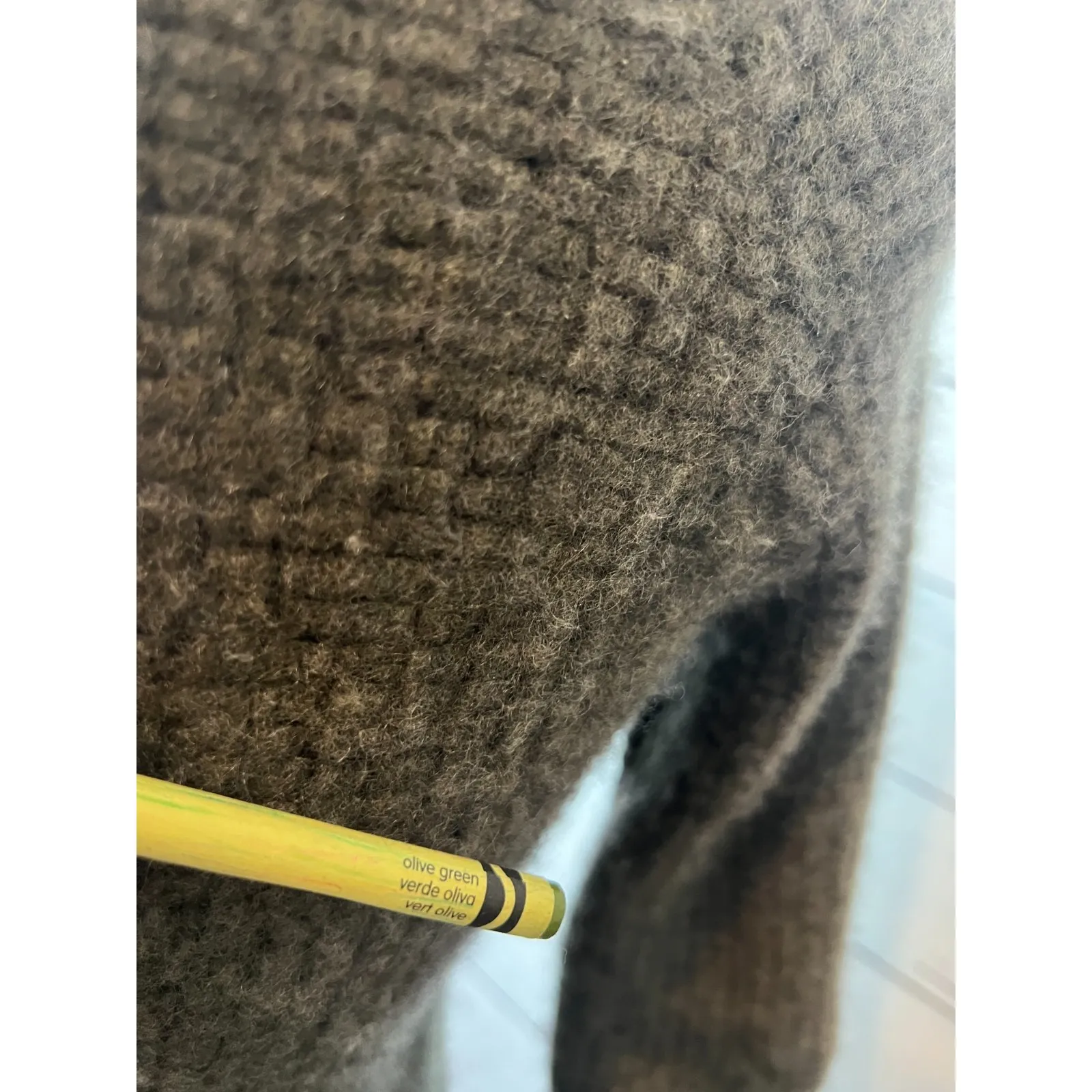 Athleta Lodge Cashmere Blend Textured Knit Pullover Sweater XS Extra Small Green - Image 4