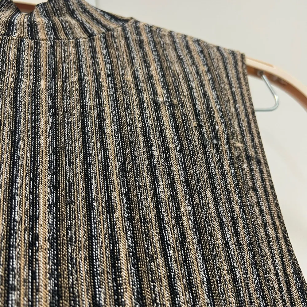 Theory Striped Stretch Knit Glossed Ottoman Dress Size P - Image 7