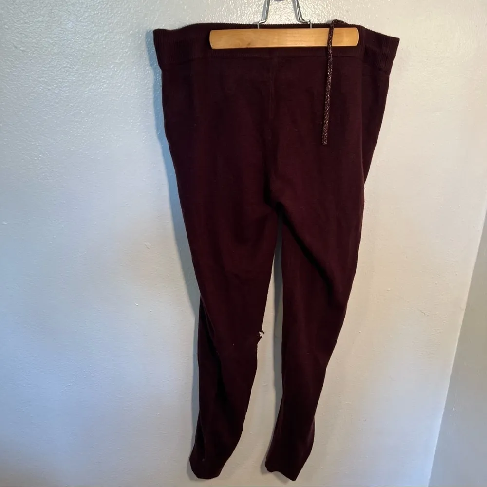 Soho New York & Co Street Cozy Sweater Joggers Burgundy Purple Size M - Image 8