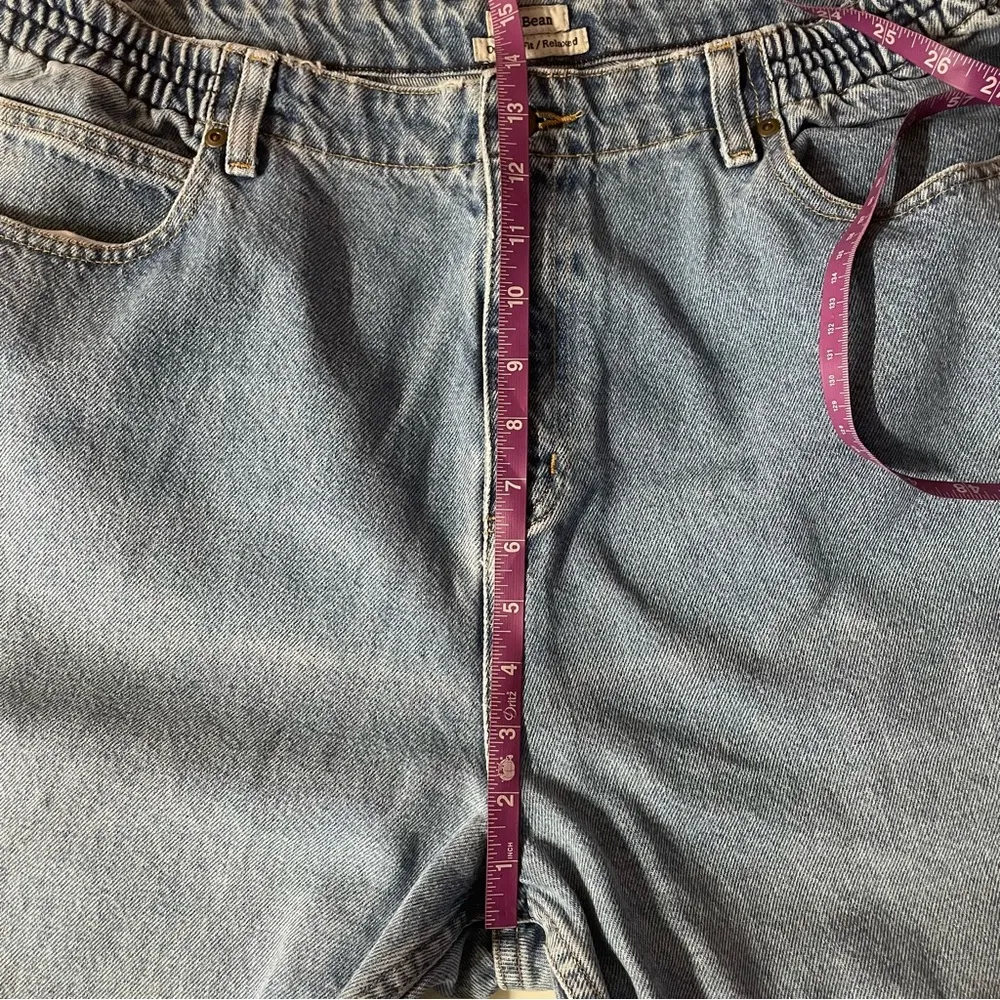 Vintage L.L. Bean Light Medium Wash Blue Relaxed Fit Mom Jeans GUC Size 18W - Image 6