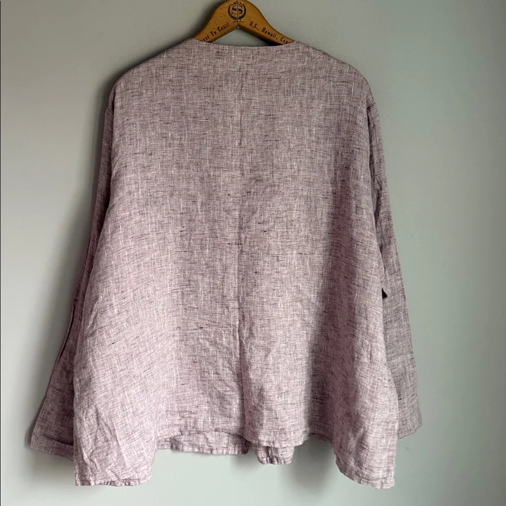 Flax  linen button down top - Image 2