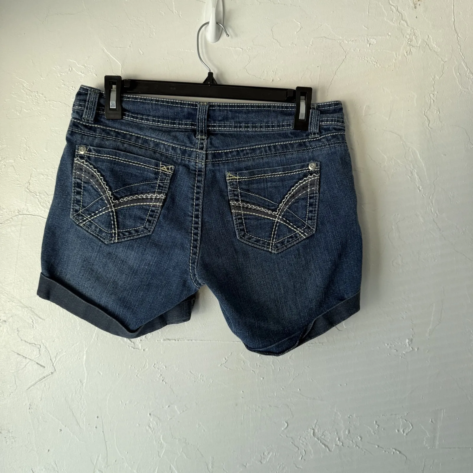 No Boundaries Y2k Shorts Junior's 9‎ Denim Cuffed Casual Jean Pockets Summer - Image 8