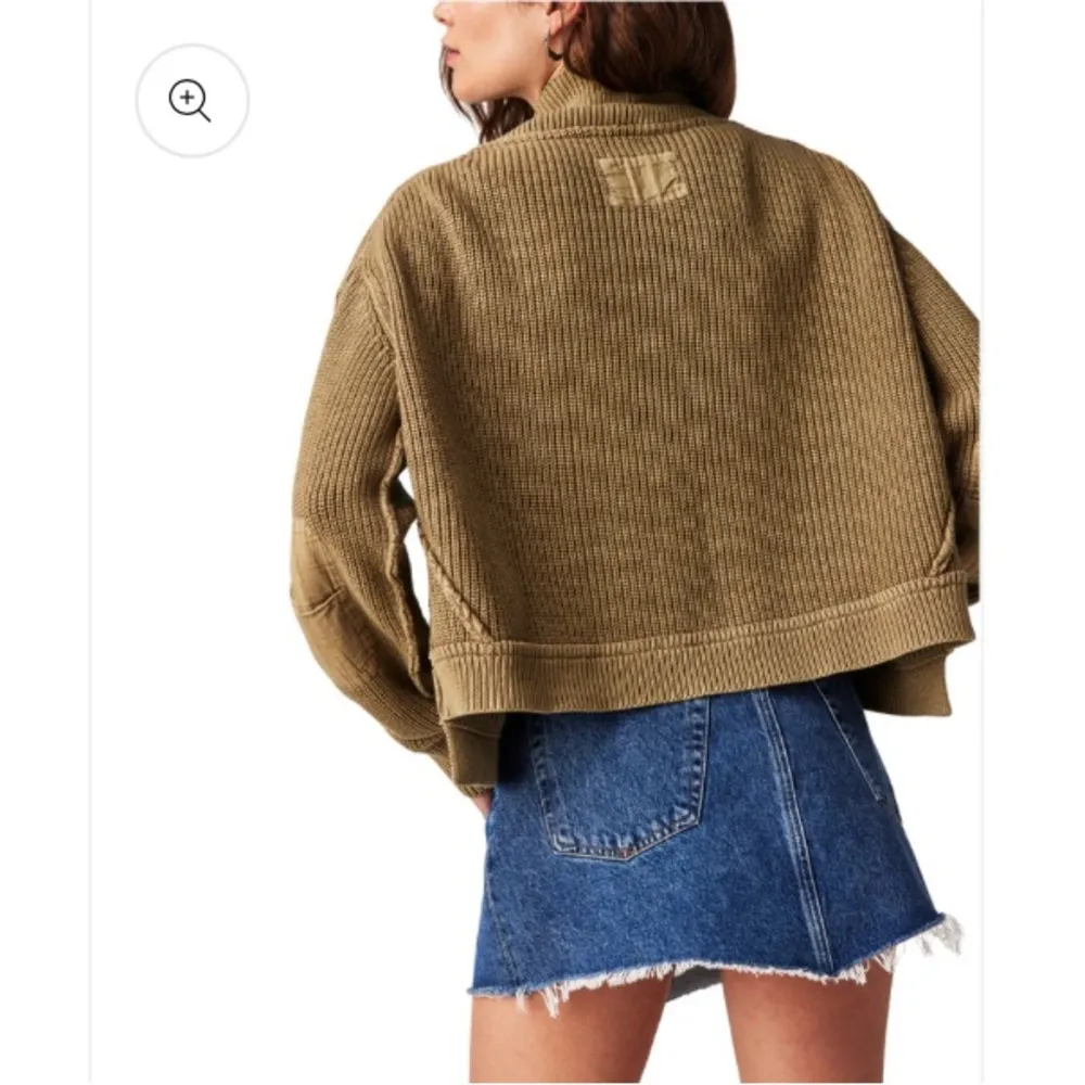 NWT Free People Worn Thru Surplus Cardi army green size XL F9 - Image 3