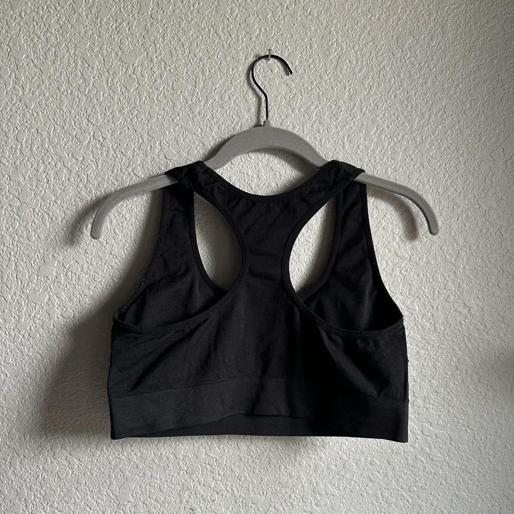 🖤Juicy Couture Black Rhinestone Logo Racerback Sports Bling Bra - Image 3