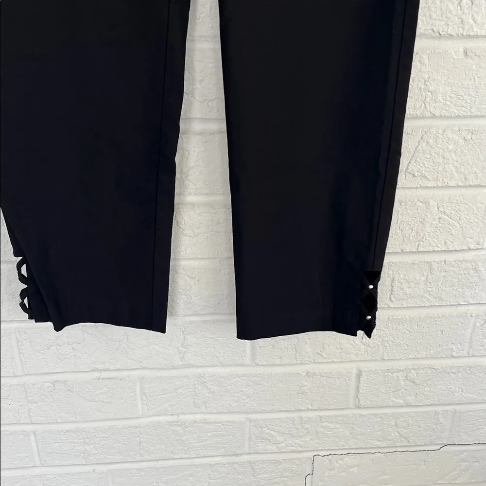 Counterparts Black Cropped Pants with Cutout Detail Size 10 - Image 3
