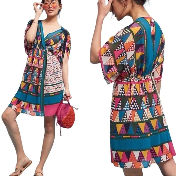 NWOT Adorable Anthropologie Maeve Abstract Dress Size 2 - Image 2