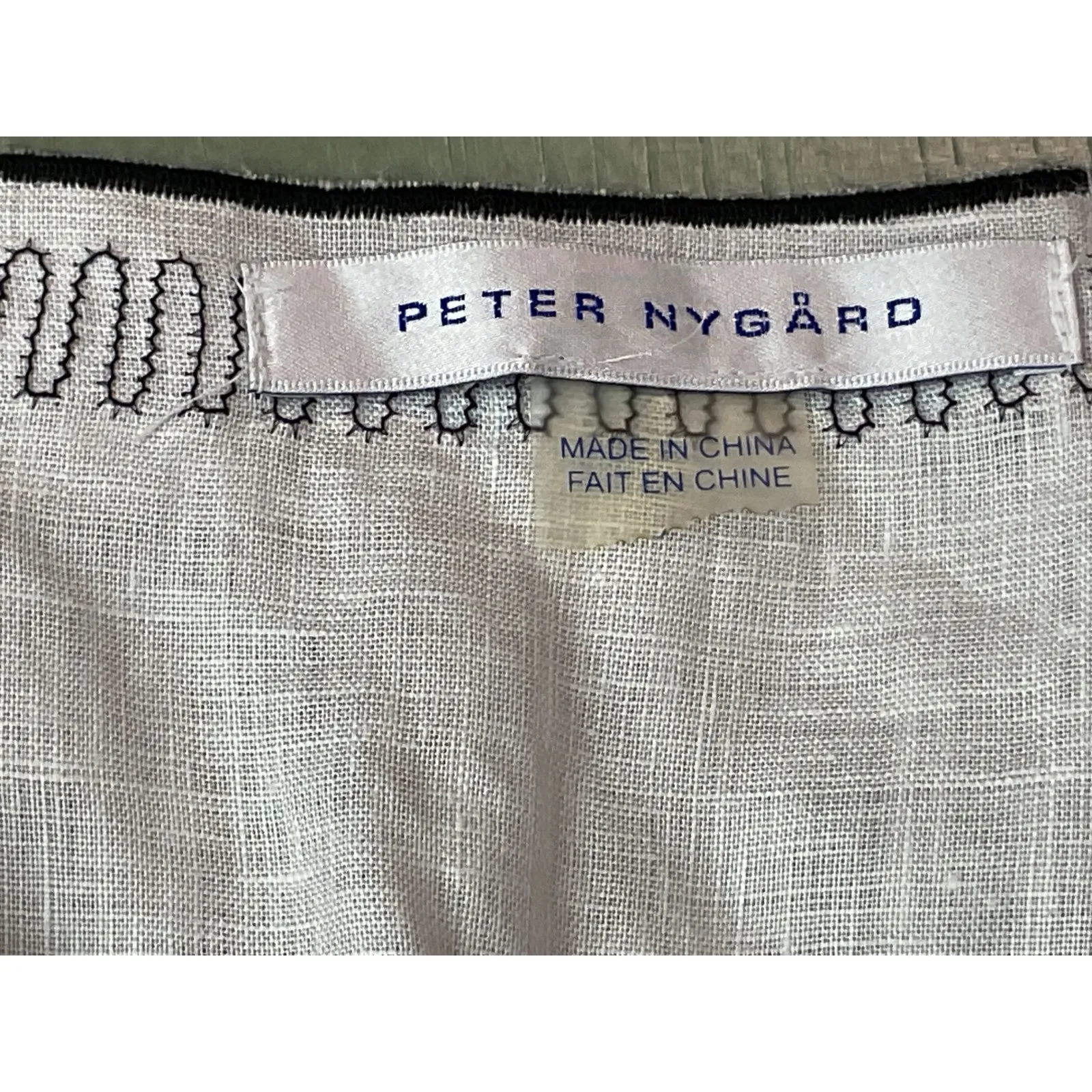 Peter Nygard  White Linen Embroidered Tunic - Image 10