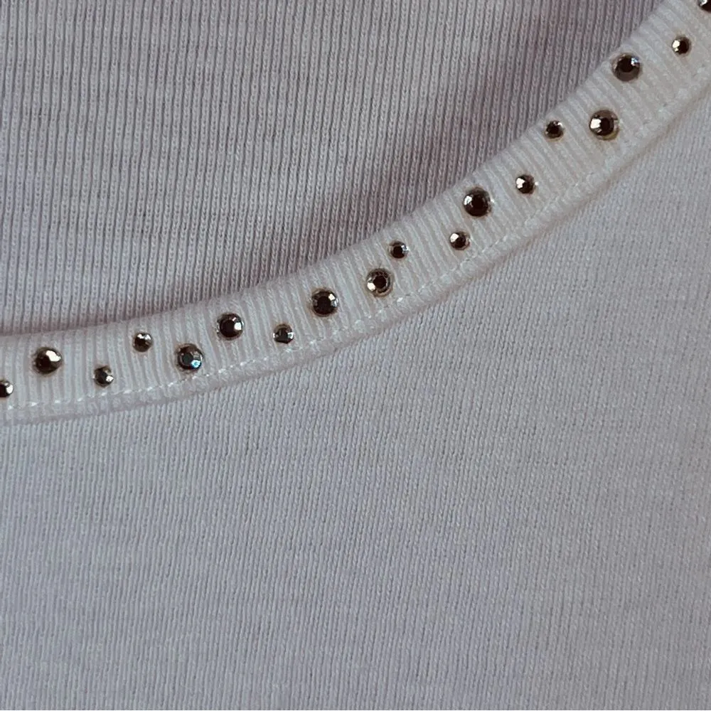 St. John’s Bay Size Medium Scoop Neck Long sleeve Top w/Rhinestones - Image 3