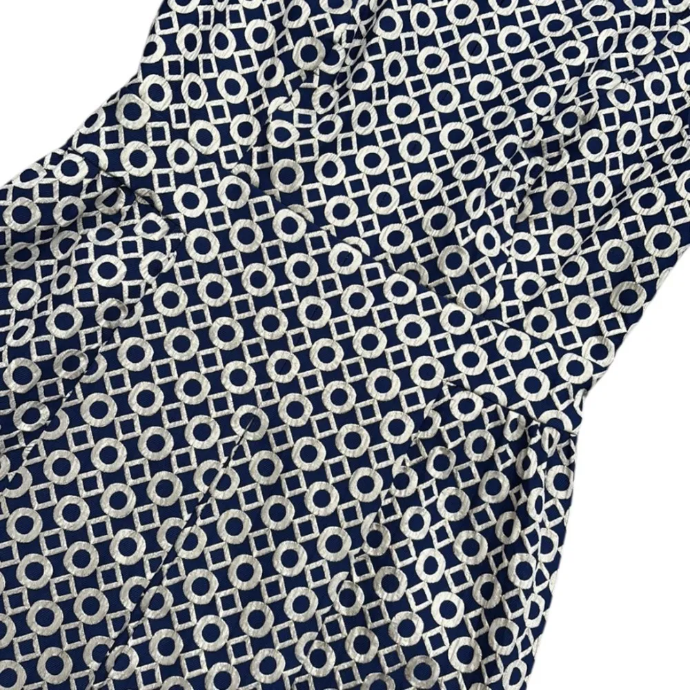 NWT Lauren Ralph Lauren Navy Metallic Gold Dress Size 8 Retail $184.00 - Image 6