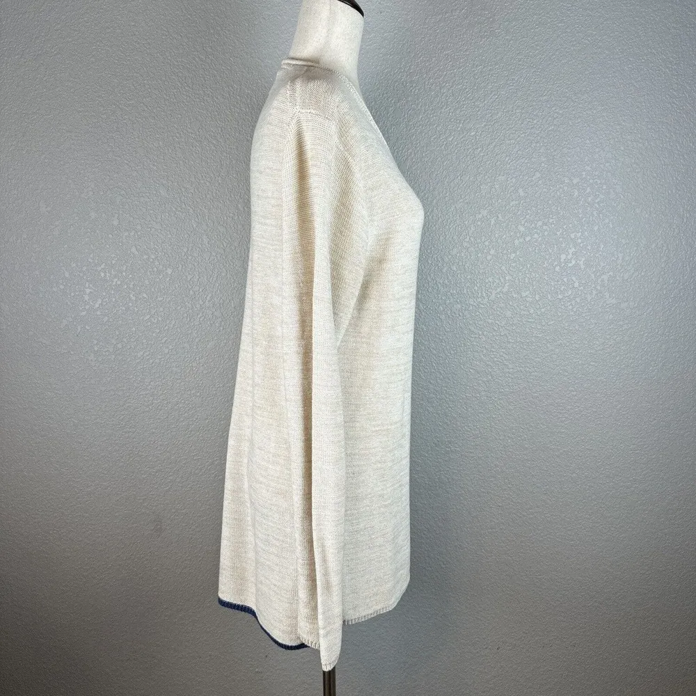 Scotch & Soda Amsterdam Couture Womens Sweater Size M Medium Ivory Cotton Linen - Image 7