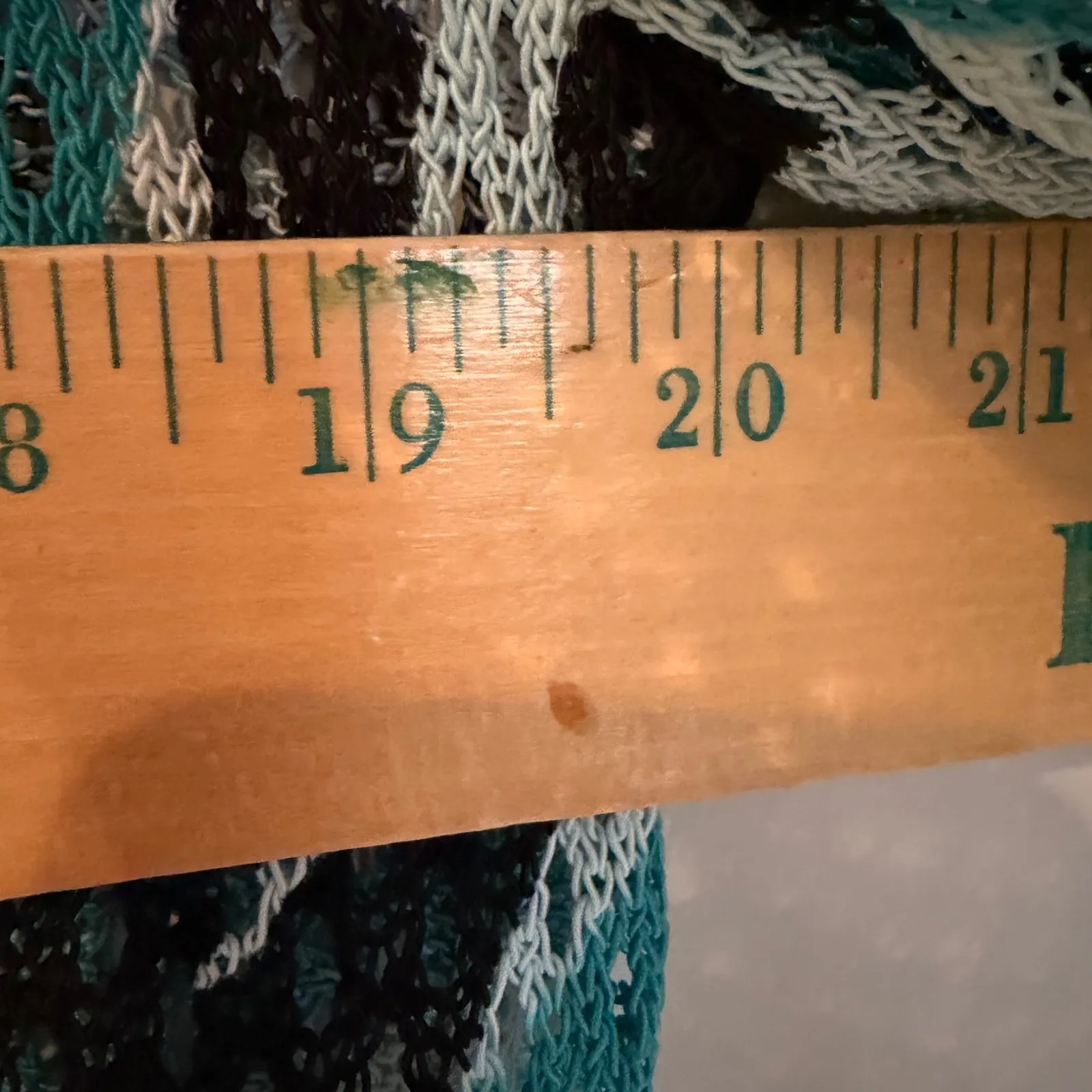 Chicos Palms Mesh Cardigan Sweater Women's Large Teal Tropical Resortwear Boho - Image 11