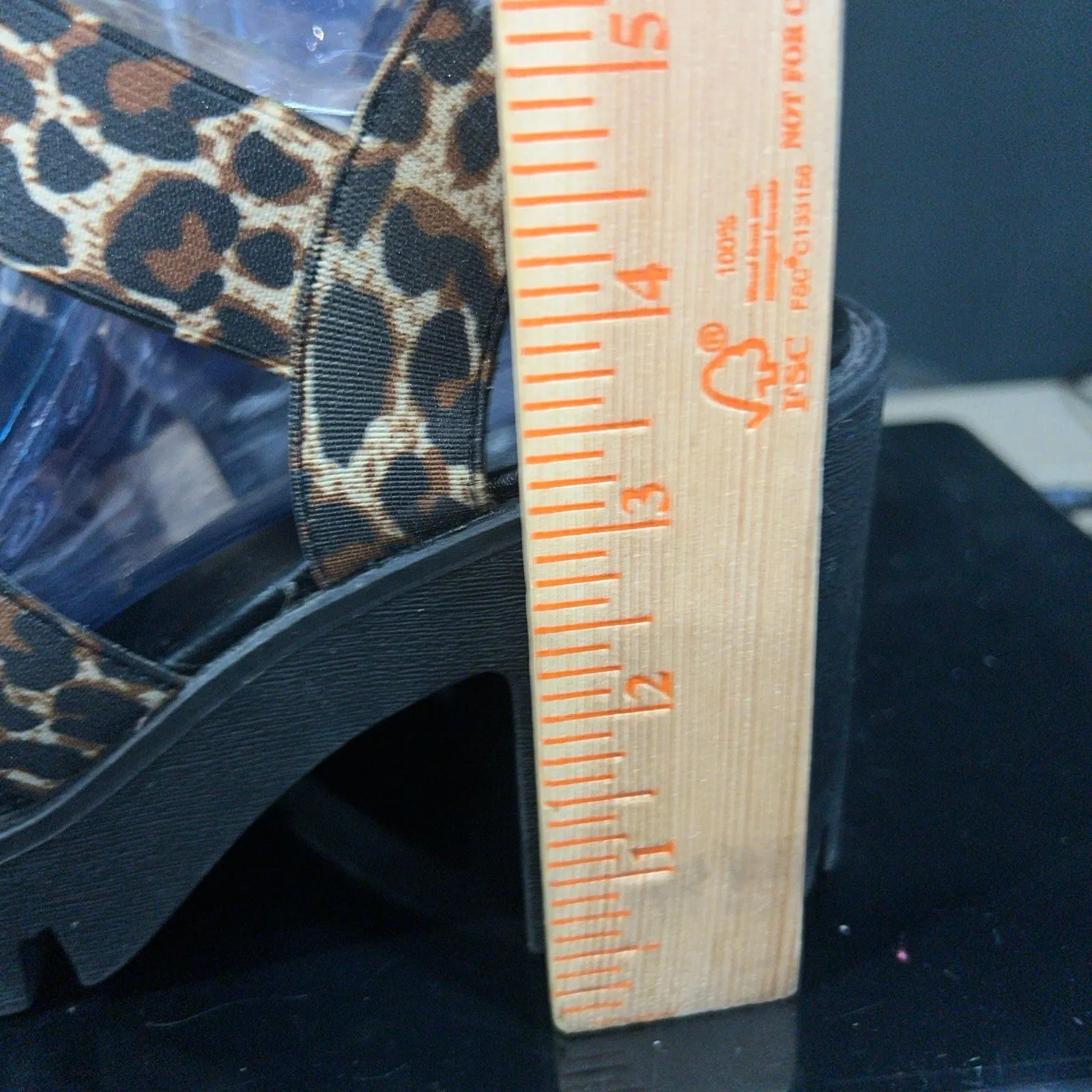 Madden Girl‎ Leopard Chunky Lug Block Heel Platform Sandals Animal Print Size 7 - Image 6