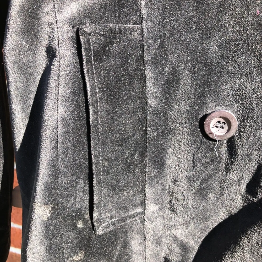 Aeropostale Black Cotton Blend Velvet Jacket 6 - Image 3