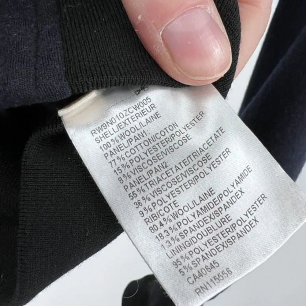 Portspure womens Mixed Fabric Full Zip Sweater Size 38 (French Size) Medium wool Black - Image 7