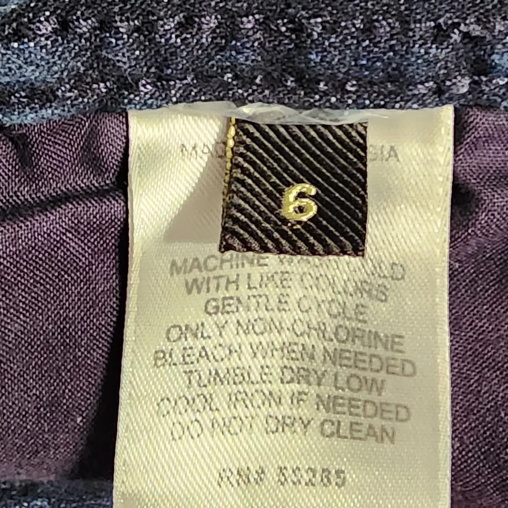 Express Jeans Denim Shorts Size 6 Blue - Image 4