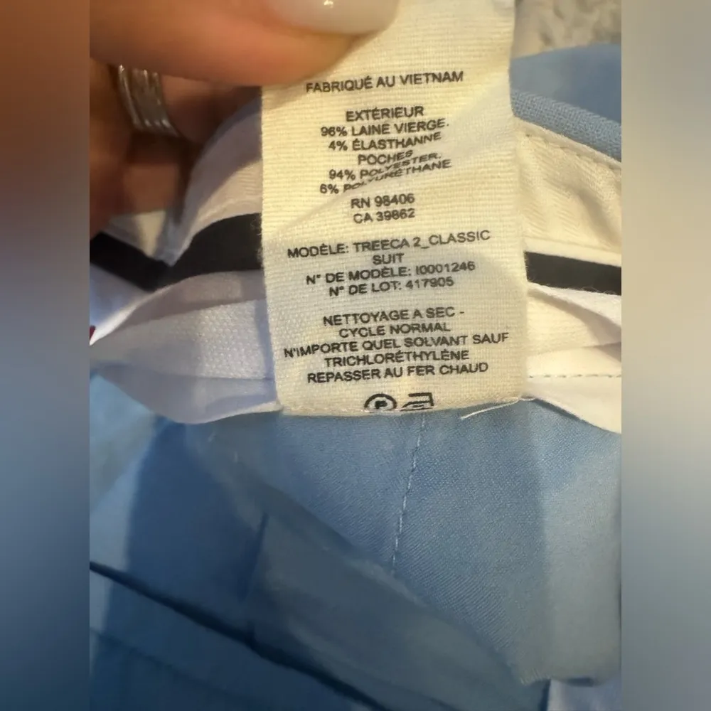Theory Trecca 2 Light‎ Blue Trouser Size 8 - Image 4