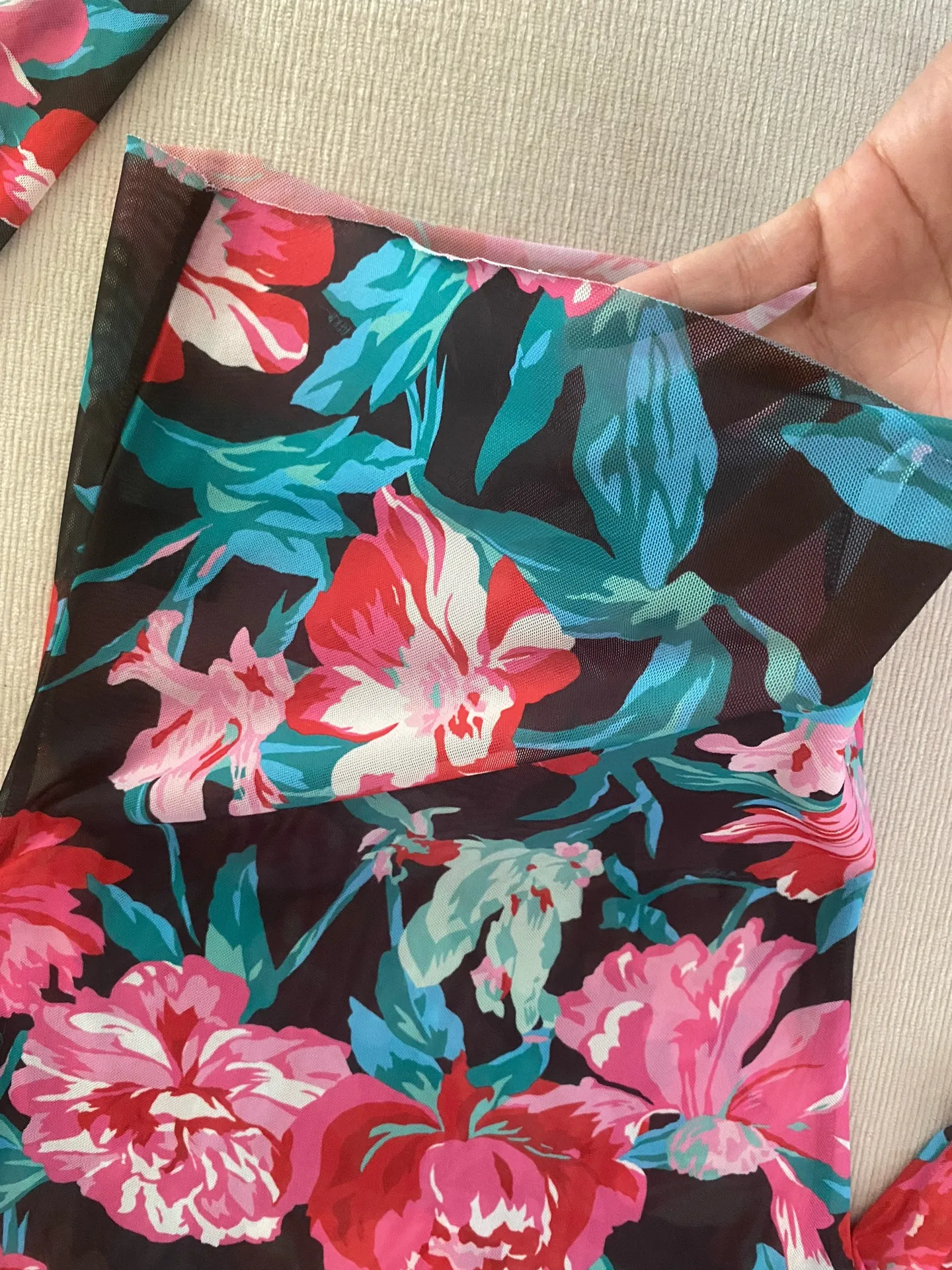 Afrm Pink And Red Zadie Top Size Small - Image 7