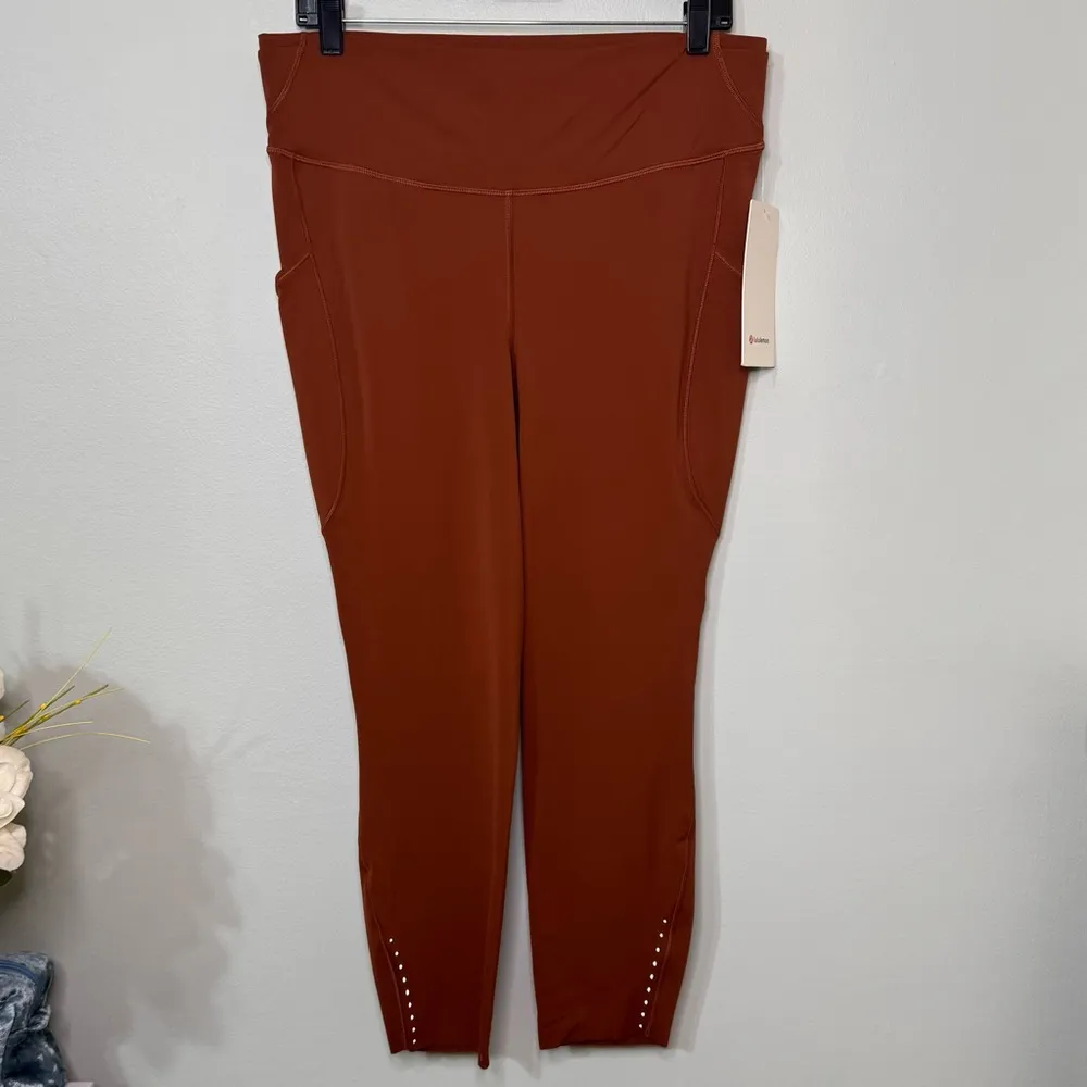 Lululemon Fast & Free High Rise Tights Athletic Leggings Dark Terracotta 14 NWT - Image 10