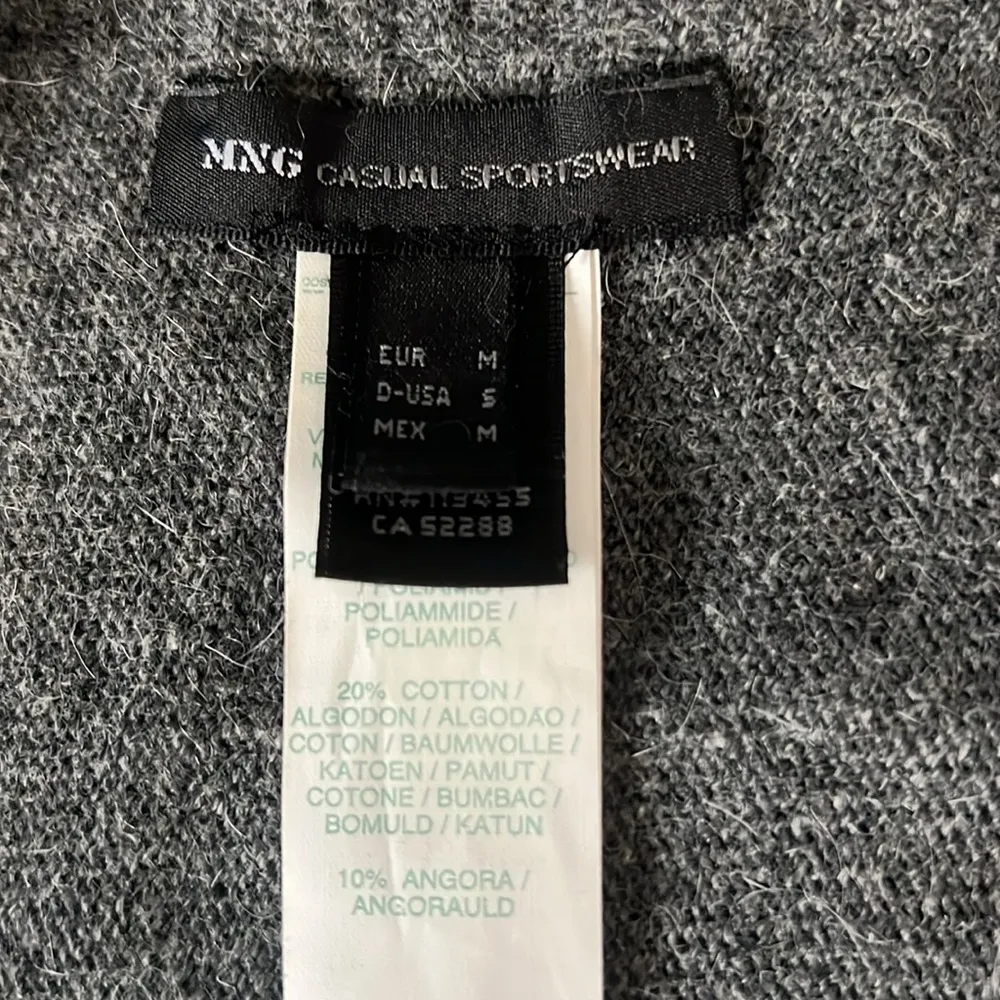 Mango Poncho Sweater Gray Size Medium - Image 6