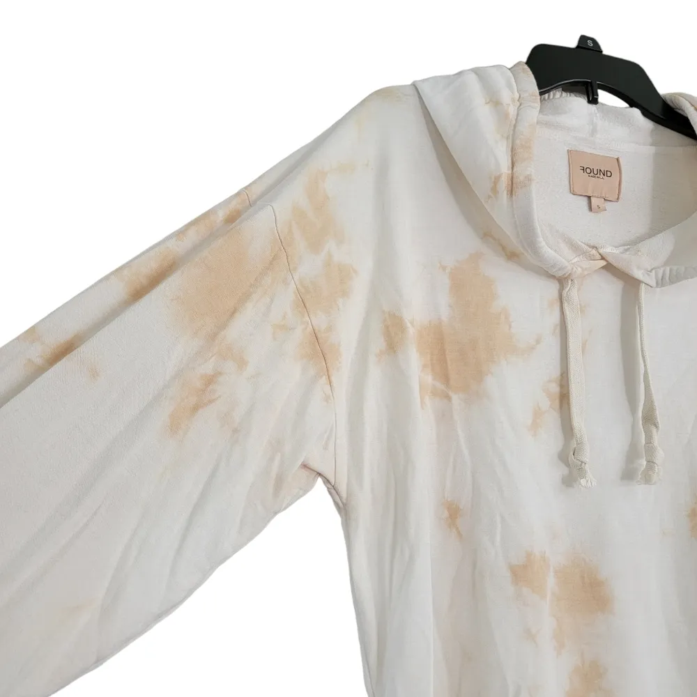 FOUND Dreamer Tan Tie Dye Neutral Pullover Oversized Hoodie Size Small - Image 3
