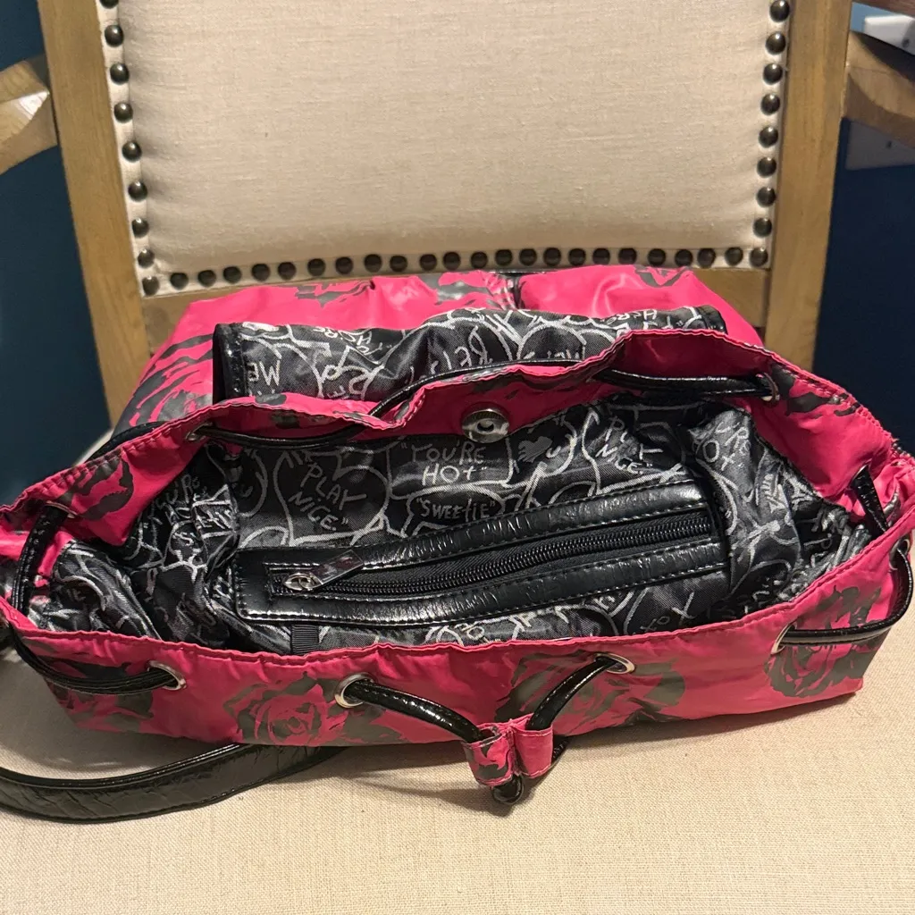 Betsey Johnson Floral Puffy Cargo Backpack - Image 9