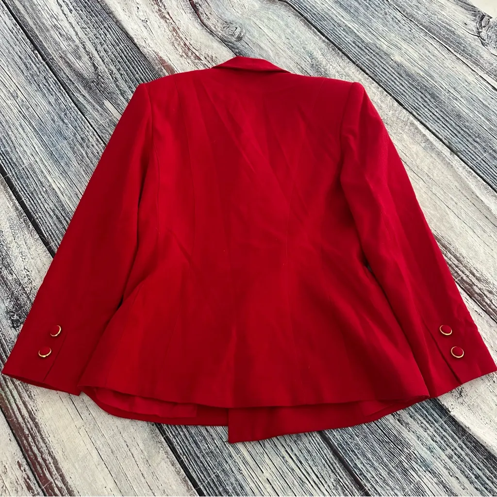 Vintage 100% Wool Red Double - Image 3