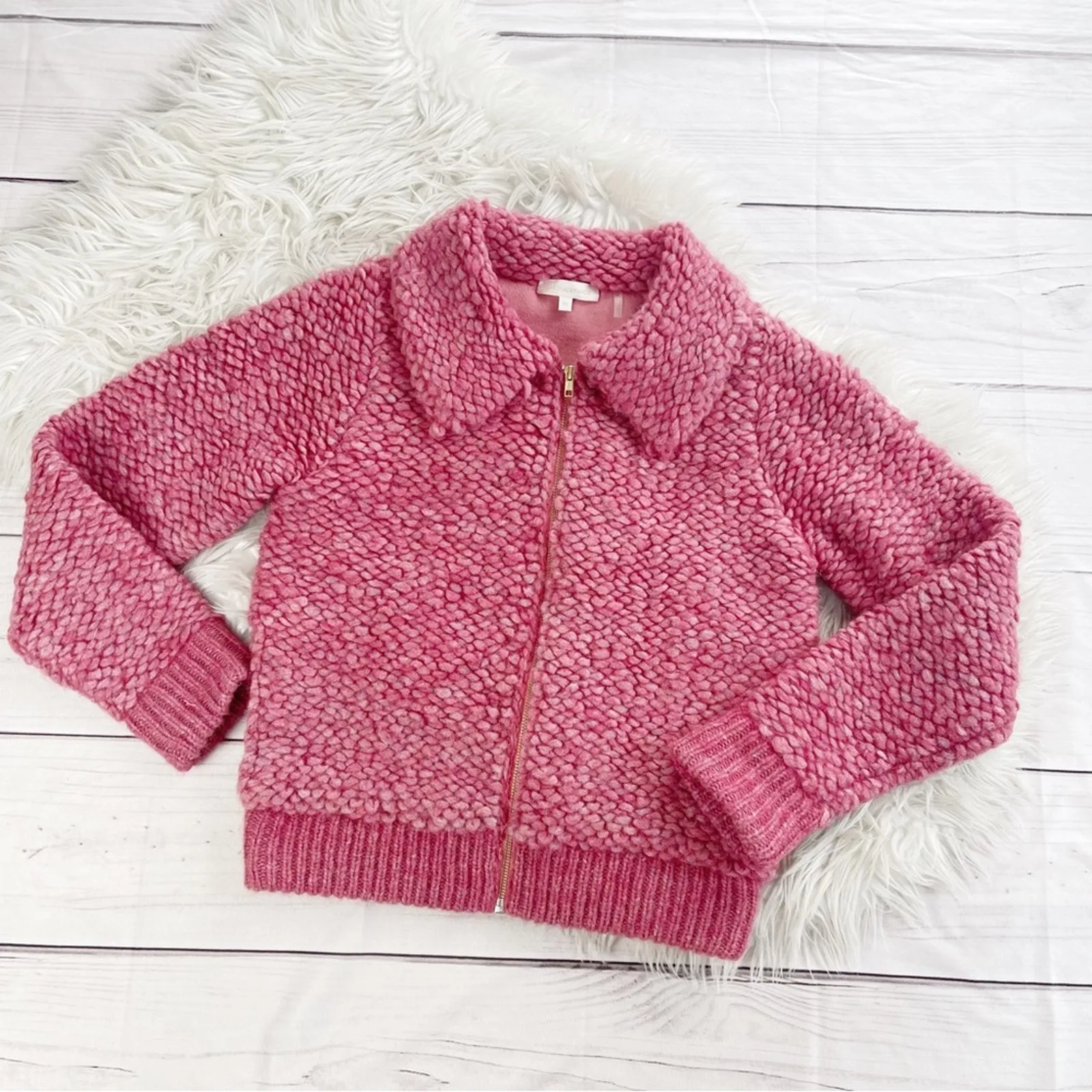 🆕 Loveshackfancy Almeria Sweater‎ Jacket Love Shack Fancy in Pink Size XS - Image 6