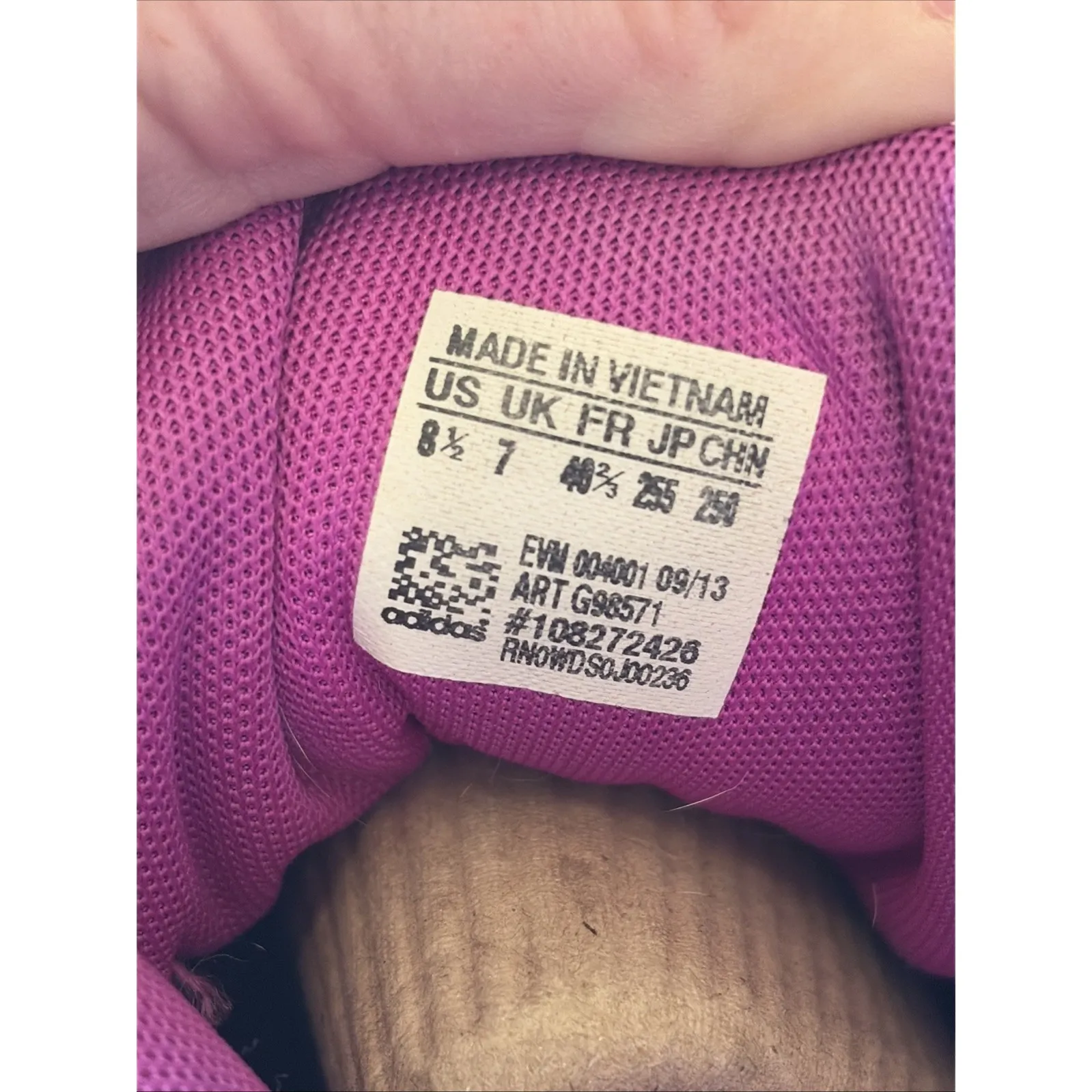 Adidas Originals Court G98571 Purple/Black High Top Retro Sneaker Shoe Women 8.5 - Image 14