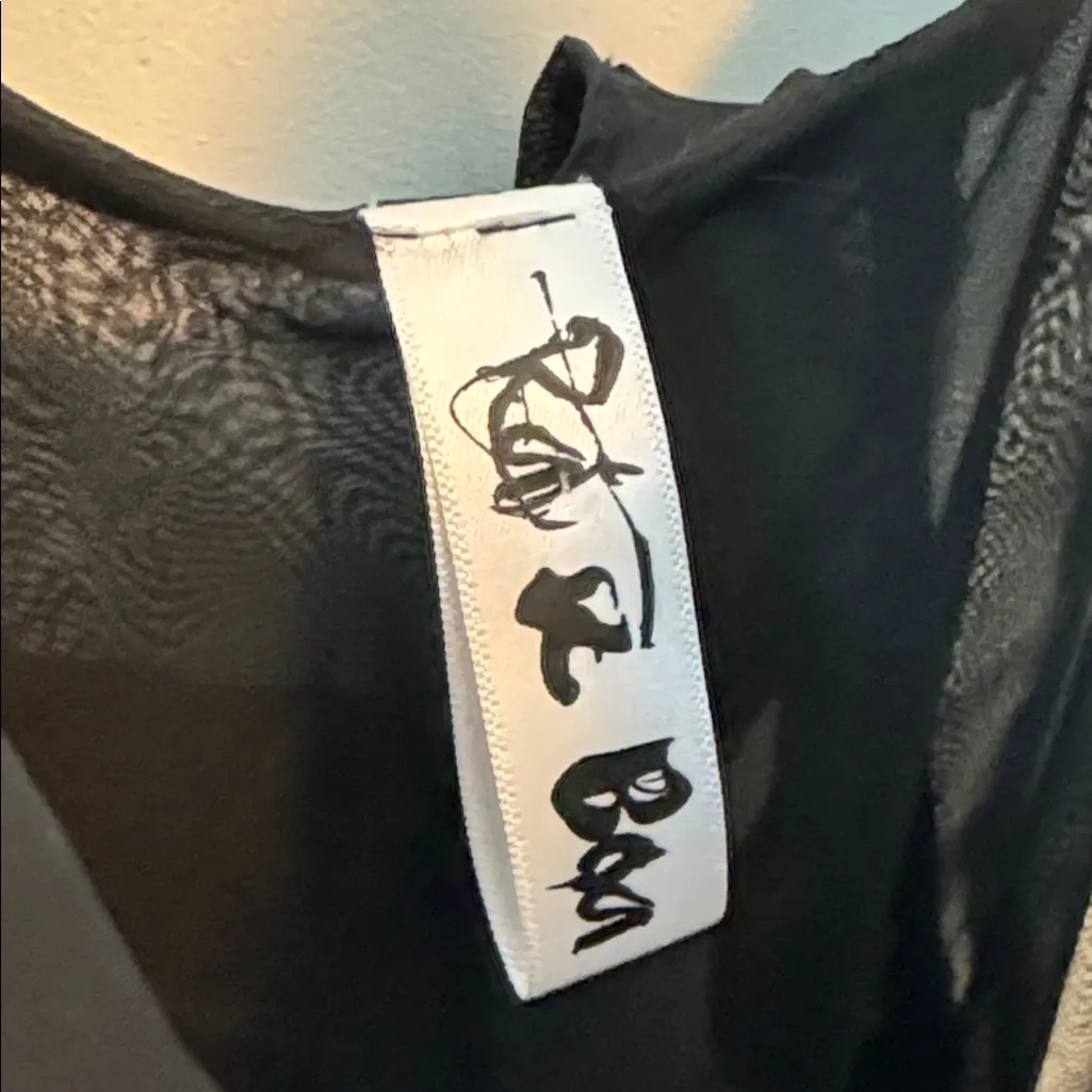 Rat and Boa Black Silk Ruffle Selena Dress Size: M - Image 10